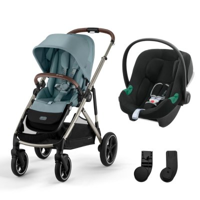 CYBEX Poussette duo gazelle s sky blue + siège auto aton b2 i-size