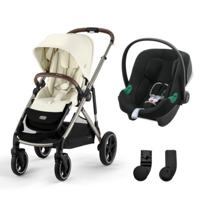 Poussette duo gazelle s seashell beige + siège auto aton b2 i-size