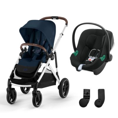 CYBEX Poussette duo gazelle s ocean blue + siège auto aton b2 i-size