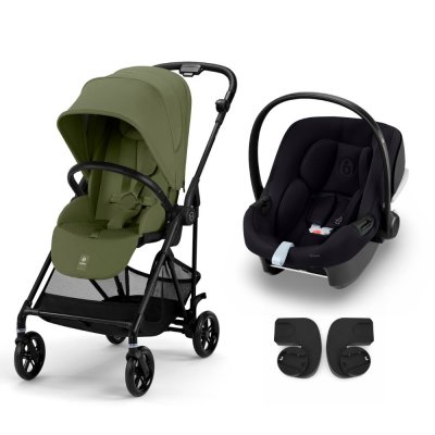 Poussette duo melio carbon moss green + aton b2 i-size