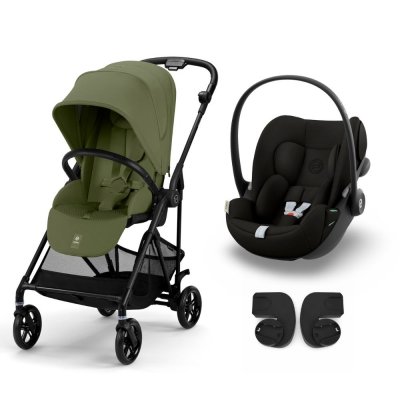 Poussette duo melio carbon moss green + cloud g i-size