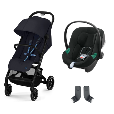 CYBEX Poussette duo beezy dark blue + siège auto aton b2 i-size
