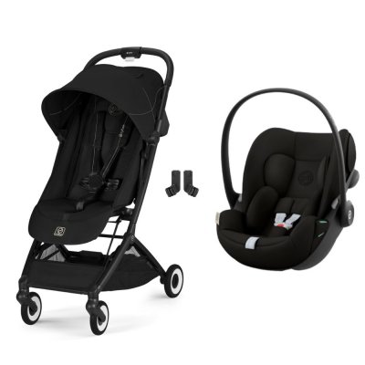 Poussette duo orfeo 3 compacte magic black avec siège auto cloud g i-size