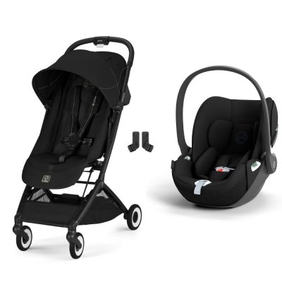 Poussette duo orfeo 3 compacte magic black avec siège auto cloud t i-size
