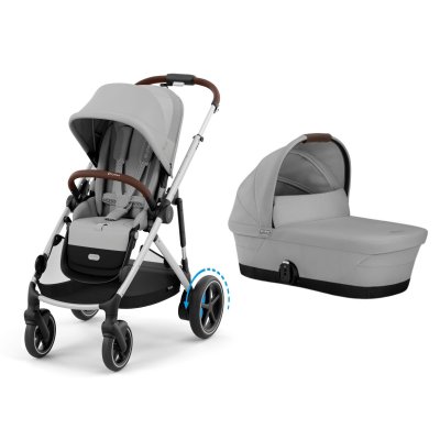 Poussette duo e-gazelle s stone grey + nacelle s