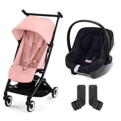 Poussette duo libelle 4 candy pink + aton b2 i-size