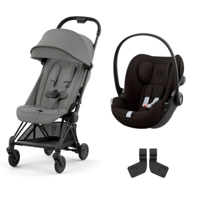 Poussette duo coya mirage grey châssis matt black + cloud g i-size