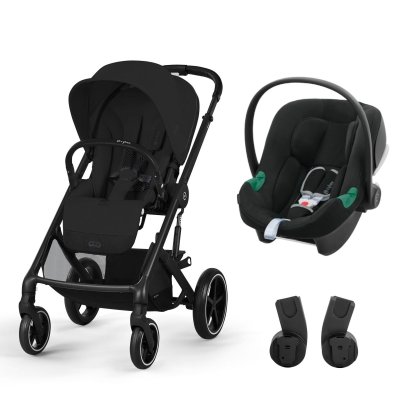 Poussette duo balios s lux 3 moon black + siège auto aton b2 i-size