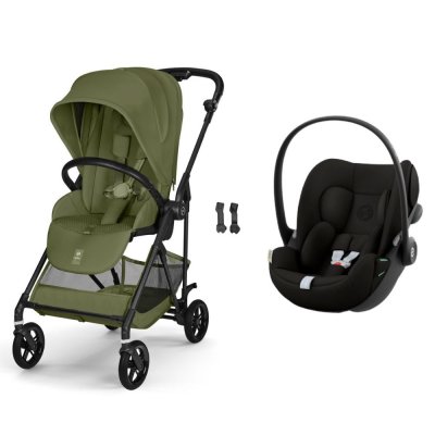 Poussette duo melio carbon 6 moss green avec siège auto cloud g i-size