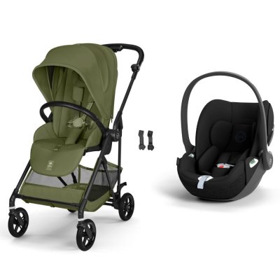 Poussette duo melio carbon 6 moss green avec siège auto cloud t i-size
