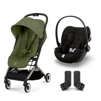 Poussette duo orfeo 2 moss green + cloud g i-size