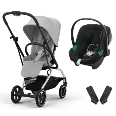 CYBEX Poussette duo eezy s twist+ 2 fog grey + siège auto aton b2 i-size