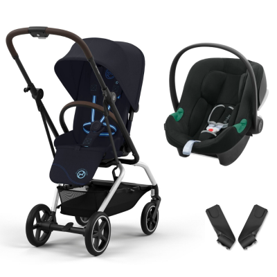 CYBEX Poussette duo eezy s twist+ 2 dark blue + siège auto aton b2 i-size