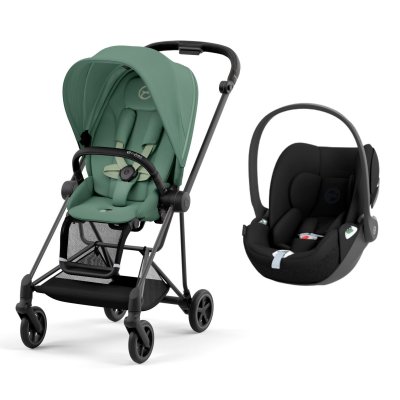 Poussette duo mios 3 leaf green châssis matt black + cloud t i-size