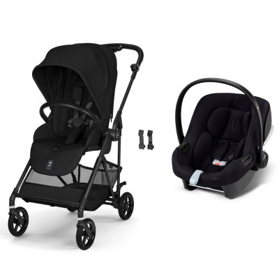 Poussette duo melio carbon 6 magic black avec siège auto aton b2 i-size
