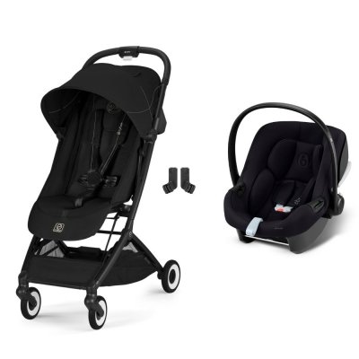 Poussette duo orfeo 3 compacte magic black avec siège auto aton b2 i-size