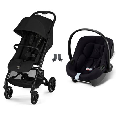 Poussette duo beezy 4 compacte magic black avec siège auto aton b2 i-size
