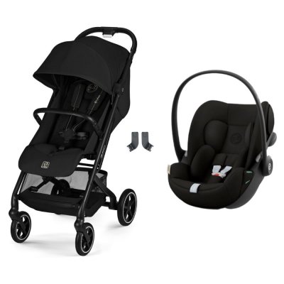 Poussette duo beezy 4 compacte magic black avec siège auto cloud g i-size