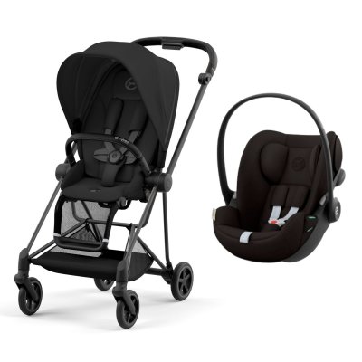 Poussette duo mios 3 sepia black châssis matt black + cloud g i-size