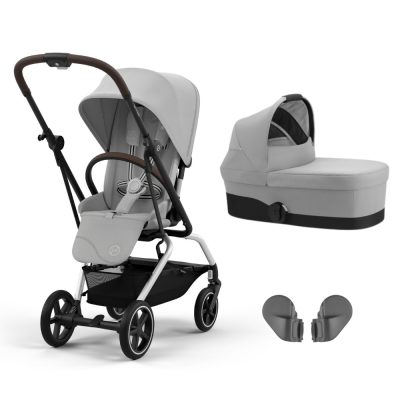 CYBEX Poussette duo eezy s twist+ 2 fog grey + nacelle cot s