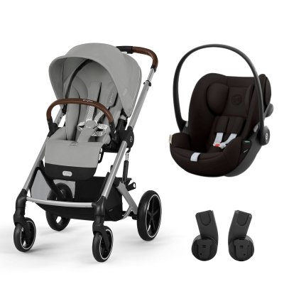 Poussette duo balios s lux 3 stone grey + siège auto cloud g i-size