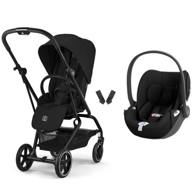 Poussette duo eezy s twist+ 2 pivotante magic black avec siège auto cloud t i-size