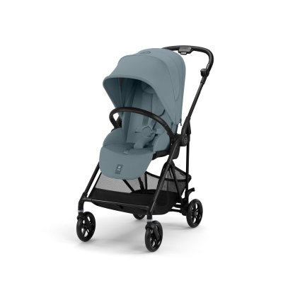 Poussette duo melio carbon stormy blue + nacelle melio cot