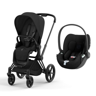 Poussette duo priam 4 sepia black châssis matt black + siège auto cloud t i-size