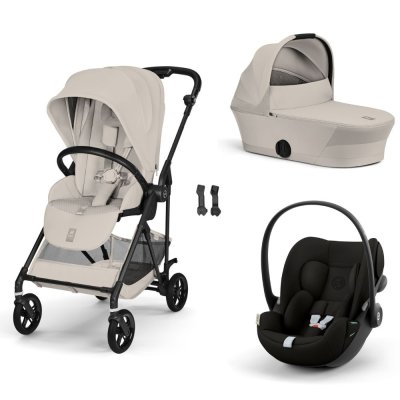 Poussette trio melio carbon 6 dune grey avec siège auto cloud g i-size et nacelle