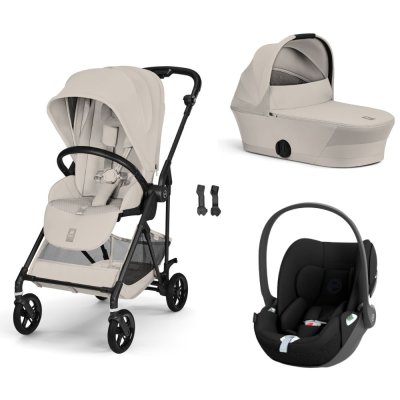 Poussette trio melio carbon 6 dune grey avec siège auto cloud t i-size et nacelle