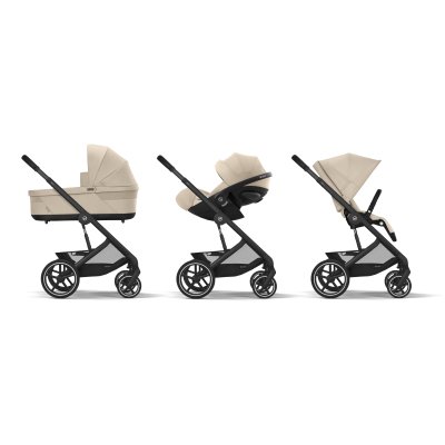 Poussette trio naissance balios s lux 3 almond beige + siège auto cloud g i-size tissu plus + nacelle - édition limitée