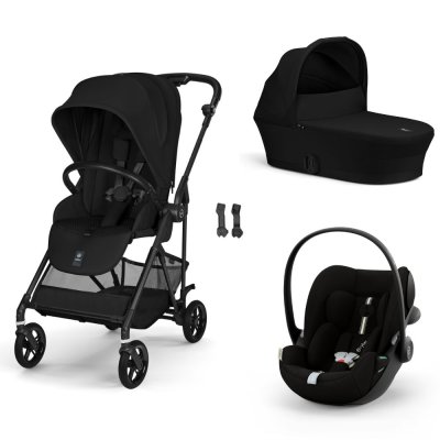 Poussette trio melio carbon 6 magic black avec siège auto cloud g3 i-size tissu plus et nacelle