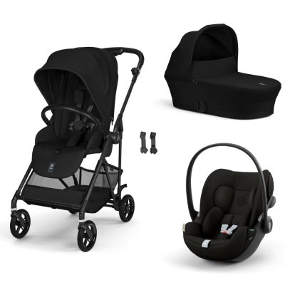 Poussette trio melio carbon 6 magic black avec siège auto cloud g i-size et nacelle