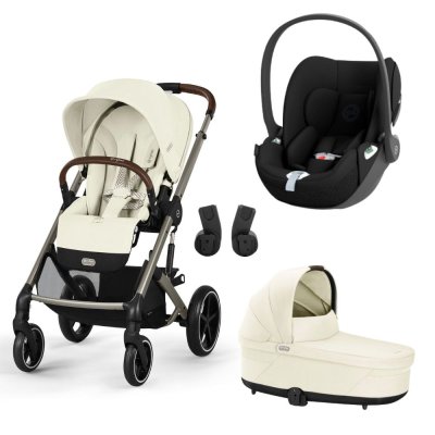 Poussette trio balios s lux 3 seashell beige + siège auto cloud t i-size + nacelle