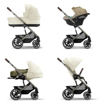 Poussette trio balios s lux 3 seashell beige + siège auto cloud t i-size + nacelle