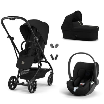 Poussette trio eezy s twist+ 2 pivotante magic black avec nacelle cot s et siège auto cloud t i-size