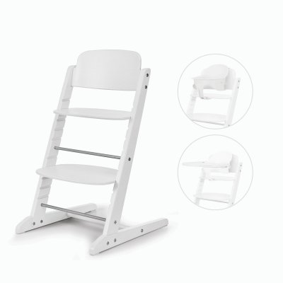 Chaise haute évolutive 3-en-1 iris all white