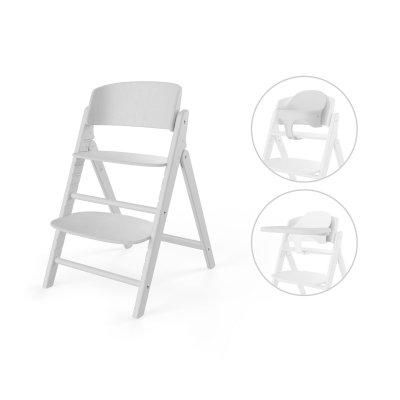 Chaise haute évolutive pliante click & fold 3en1 all white