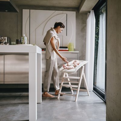 Transat bébé bouncer lemo canvas white