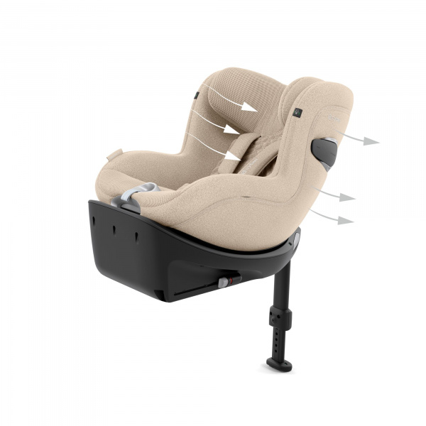 Siège auto sirona ti i-size tissu plus cozy beige Cybex