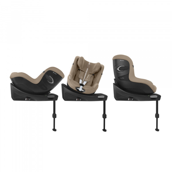 Siège auto sirona gi i-size tissu plus almond beige avec base intégrée Cybex