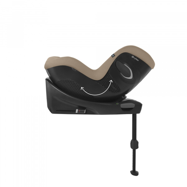 Siège auto sirona gi i-size tissu plus almond beige avec base intégrée Cybex