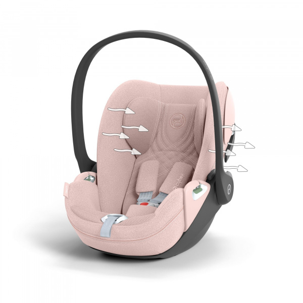 Siège auto cloud t i-size tissu plus peach pink Cybex