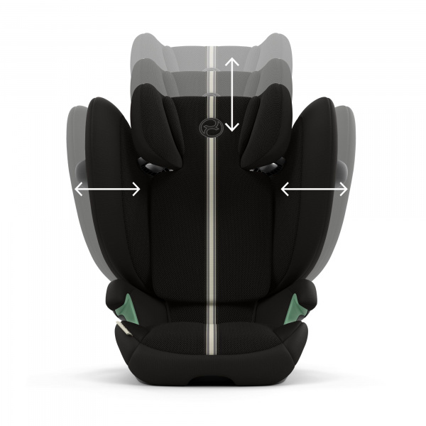 Siège auto pliable i-size solution g2 i-fix tissu plus moon black Cybex