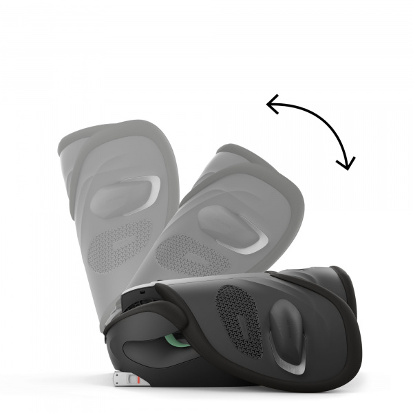Siège auto pliable i-size solution g2 i-fix tissu plus moon black Cybex