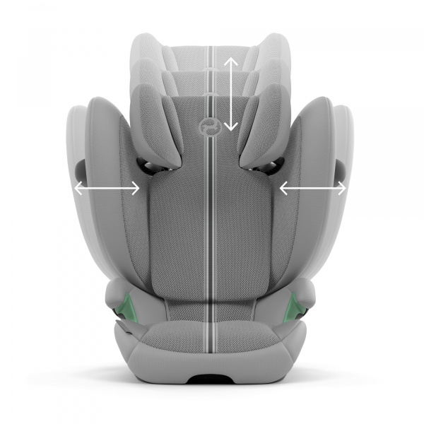 Siège auto pliable i-size solution g2 i-fix tissu plus moon black Cybex