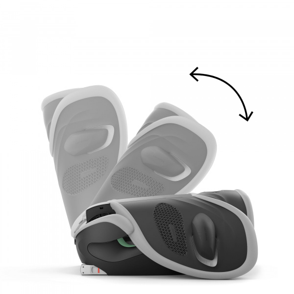 Siège auto pliable i-size solution g2 i-fix tissu plus moon black Cybex