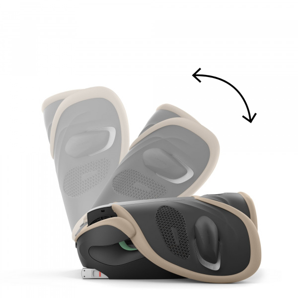 Siège auto pliable i-size solution g2 i-fix tissu plus almond beige Cybex