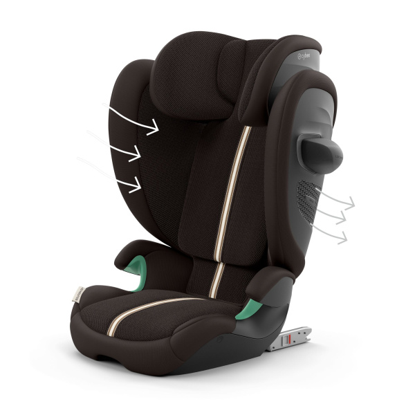 Siège auto pliable i-size solution g2 i-fix tissu plus chocolate brown Cybex