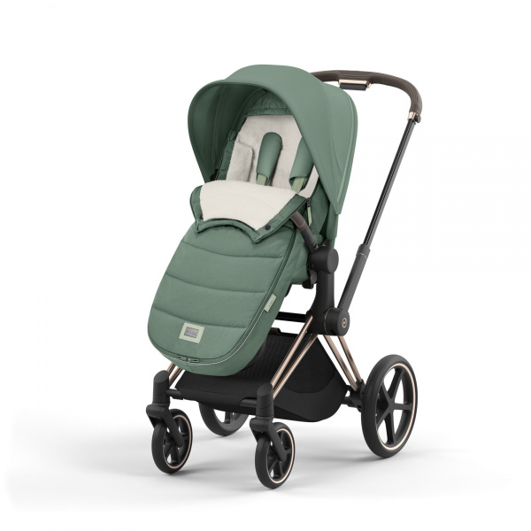Chancelière poussette platinum leaf green Cybex